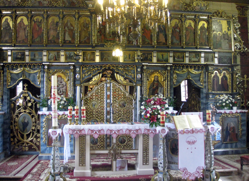 Wnętrze cerkwi w Bereście