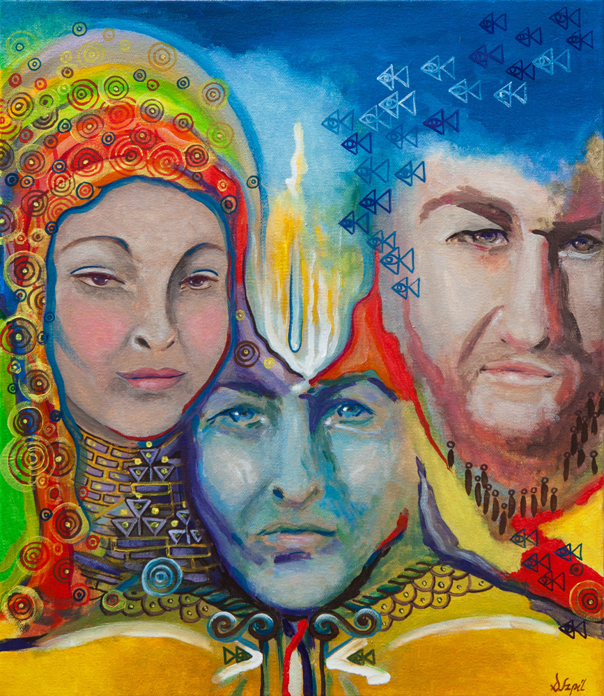 "Iluminacja", portret rodzinny, Dorota Szpil, 2021