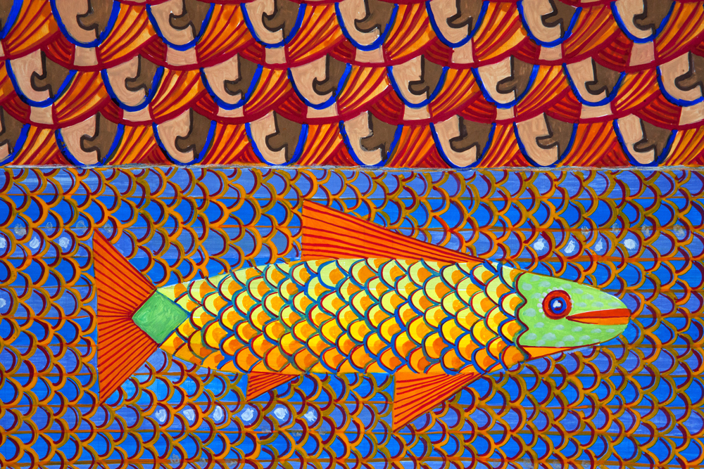 Ryba i rzeka, fragment portretu Ciągłość, Dorota Szpil, 2023