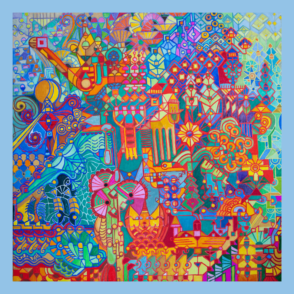 apaszki z bordiurami; niebieska