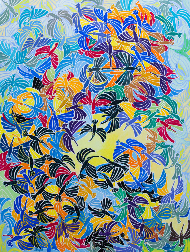 stado kolibrów, 80x60